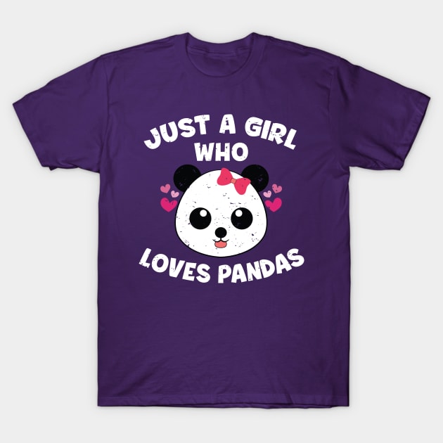 Panda Love Girl T-Shirt by PixelArt